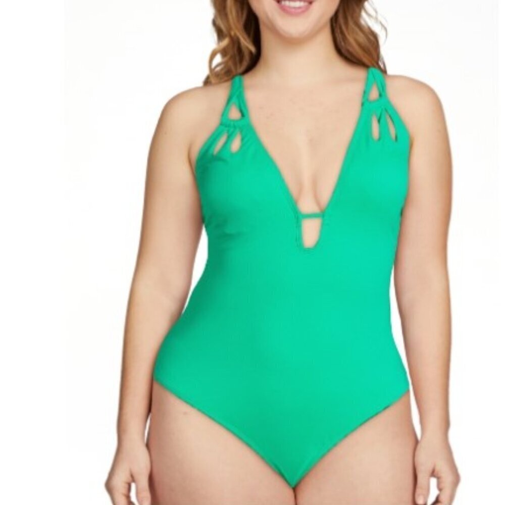 Time and Tru Keyhole Cutout One-Piece Swimsuit – XS – Gently Used